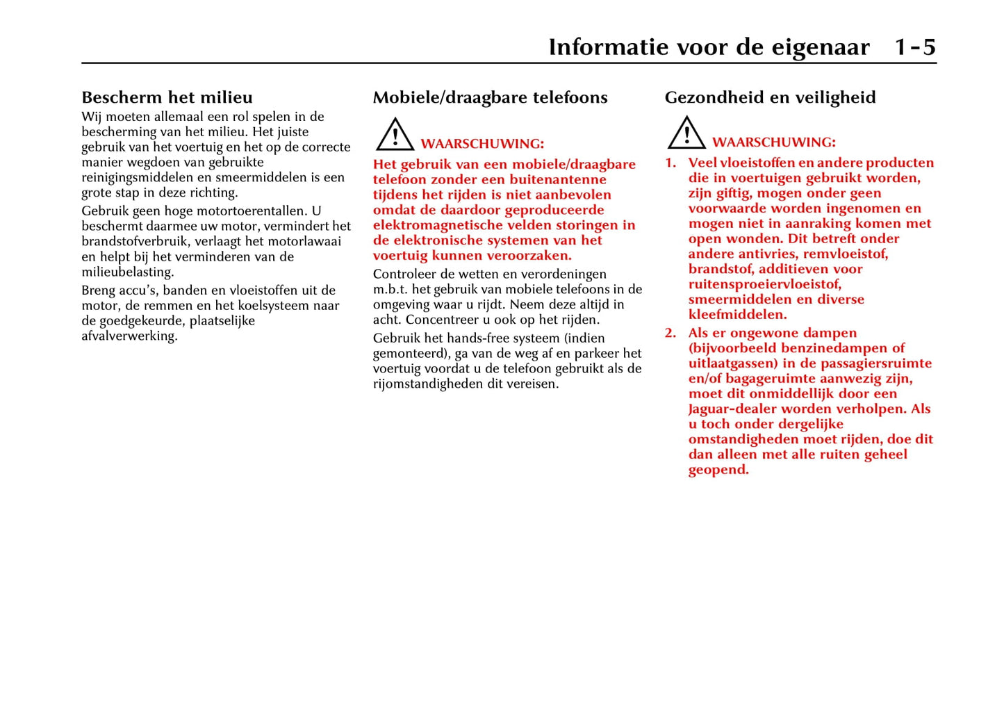 2000-2001 Jaguar S-Type Gebruikershandleiding | Nederlands