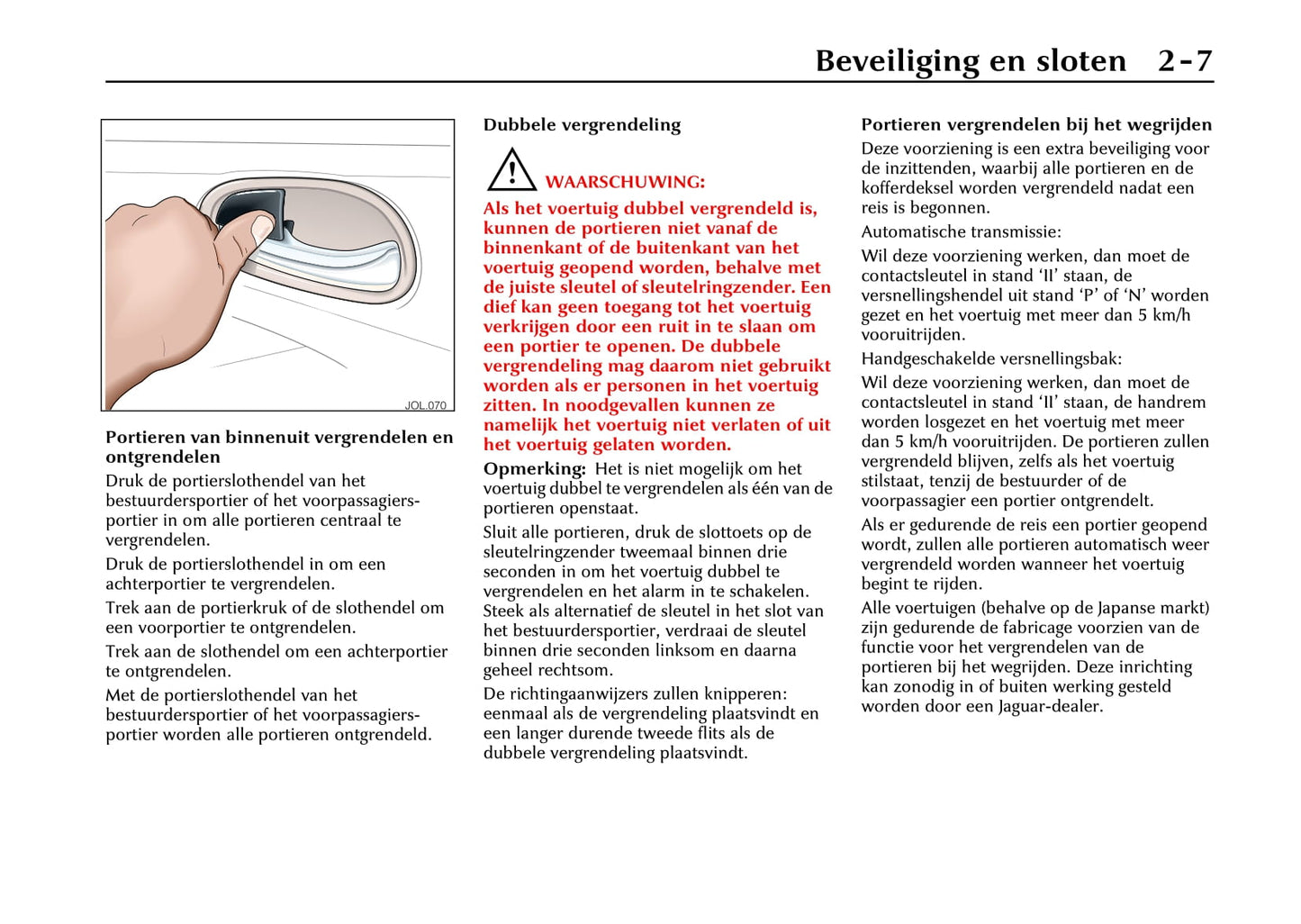 2000-2001 Jaguar S-Type Gebruikershandleiding | Nederlands