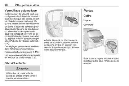 2016-2017 Opel Corsa Owner's Manual | French