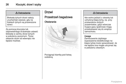 2012 Opel Corsa Owner's Manual | Polish