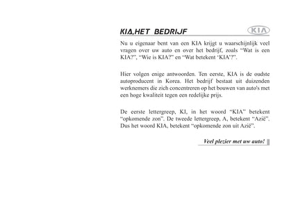 2008-2009 Kia Picanto Bedienungsanleitung | Niederländisch