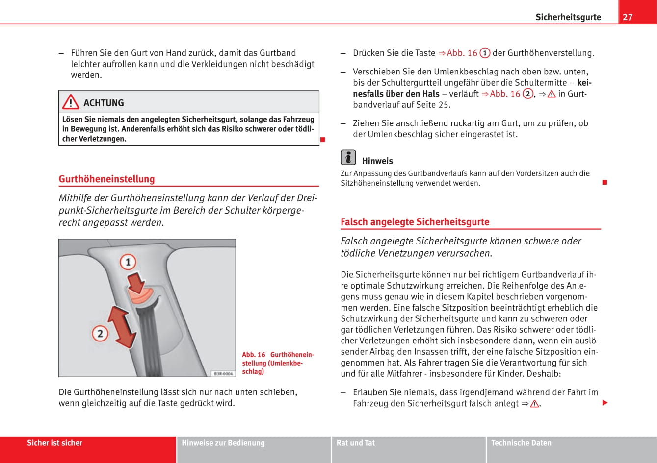 2012-2013 Seat Exeo Owner's Manual | German