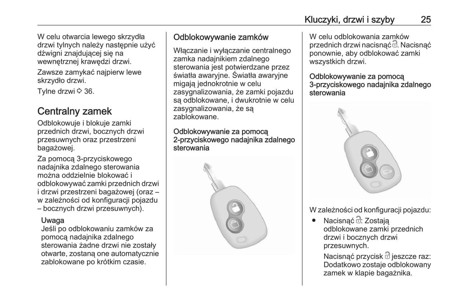 2019 Opel Movano Bedienungsanleitung | Polnisch