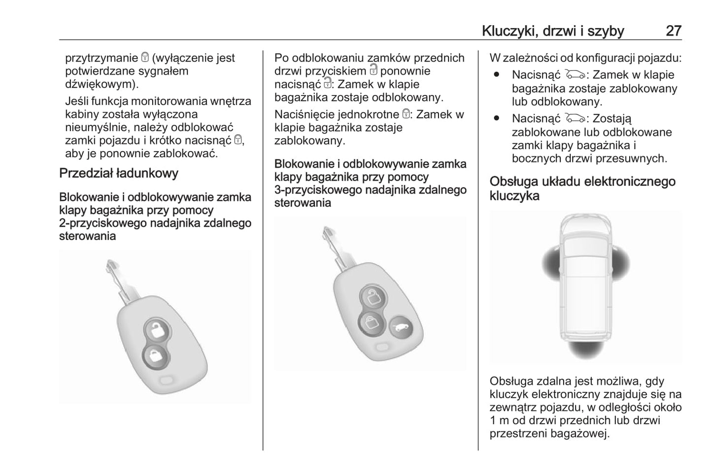 2019 Opel Movano Owner's Manual | Polish