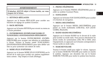 Jeep System Uconnect 3 Guide d'utilisation 2018