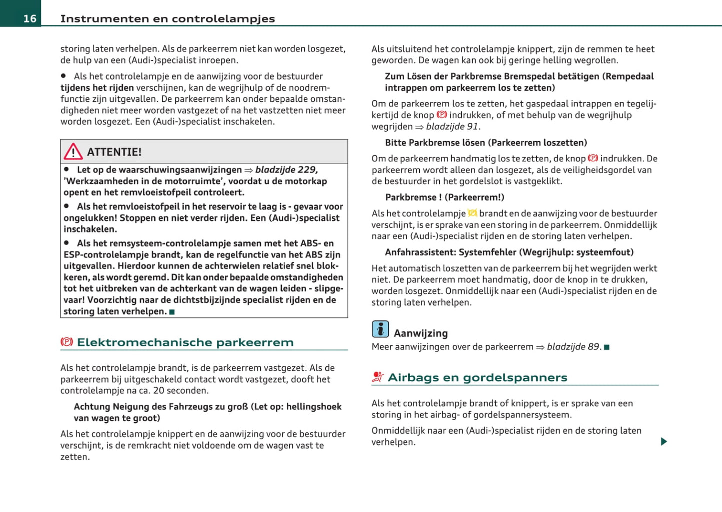 2007-2011 Audi A4 Bedienungsanleitung | Niederländisch