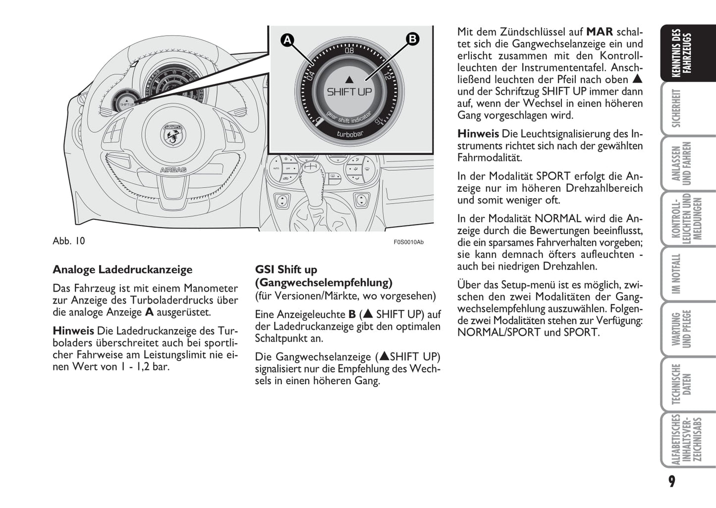 2008-2016 Abarth 500 Owner's Manual | German