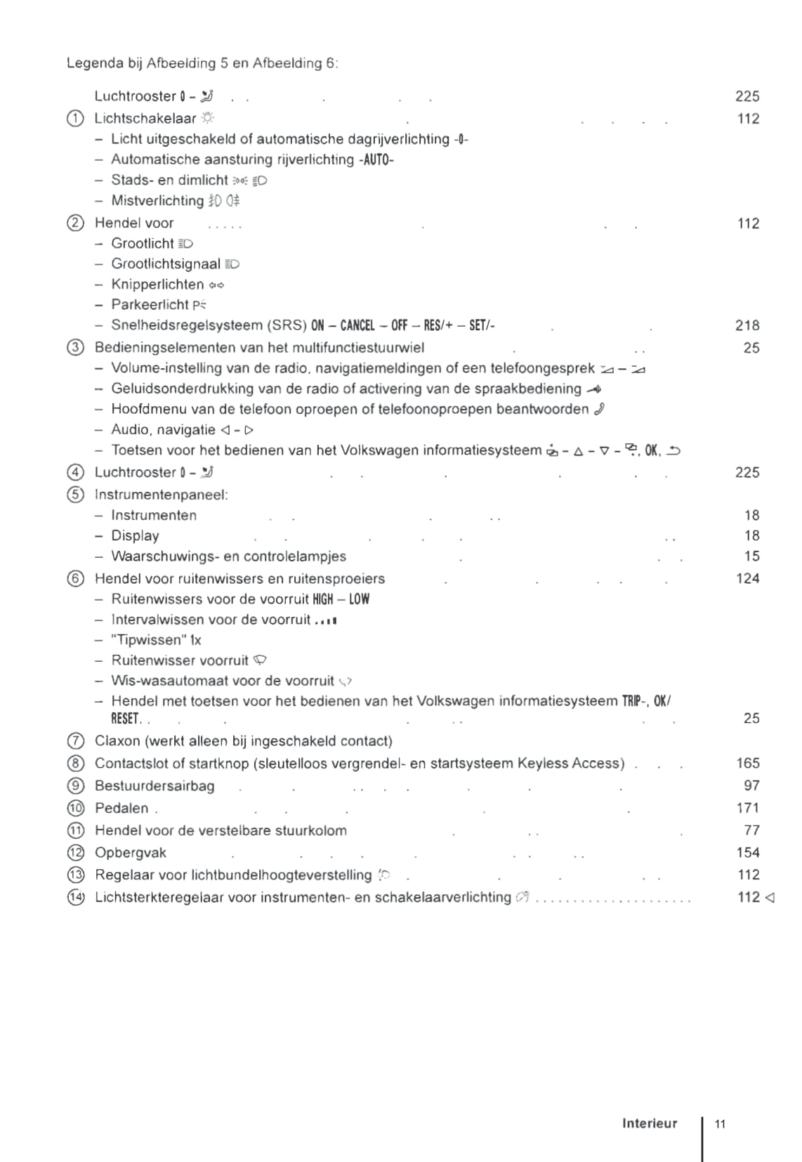 2011-2016 Volkswagen Eos Owner's Manual | Dutch