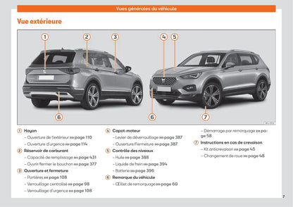 2019-2023 Seat Tarraco Manuel du propriétaire | Français