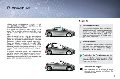 2014-2015 Peugeot 207 CC Owner's Manual | French