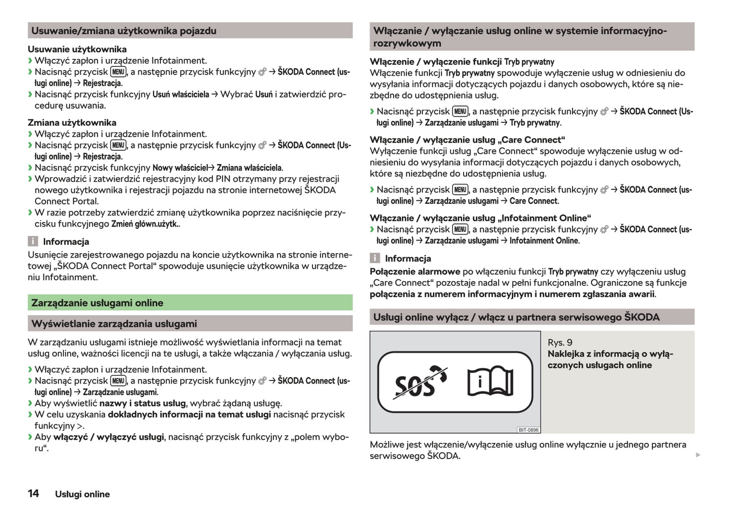 2018-2019 Skoda Rapid Spaceback Owner's Manual | Polish