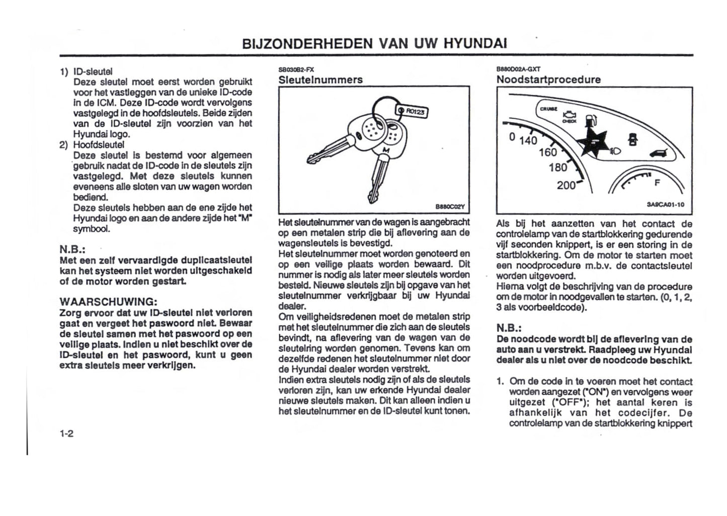 2000-2001 Hyundai Trajet Gebruikershandleiding | Nederlands