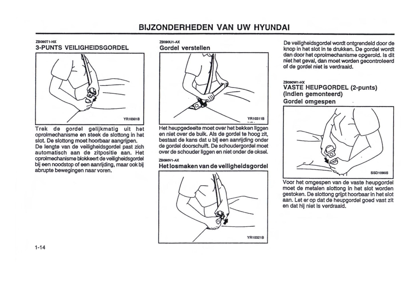 2000-2001 Hyundai Trajet Owner's Manual | Dutch