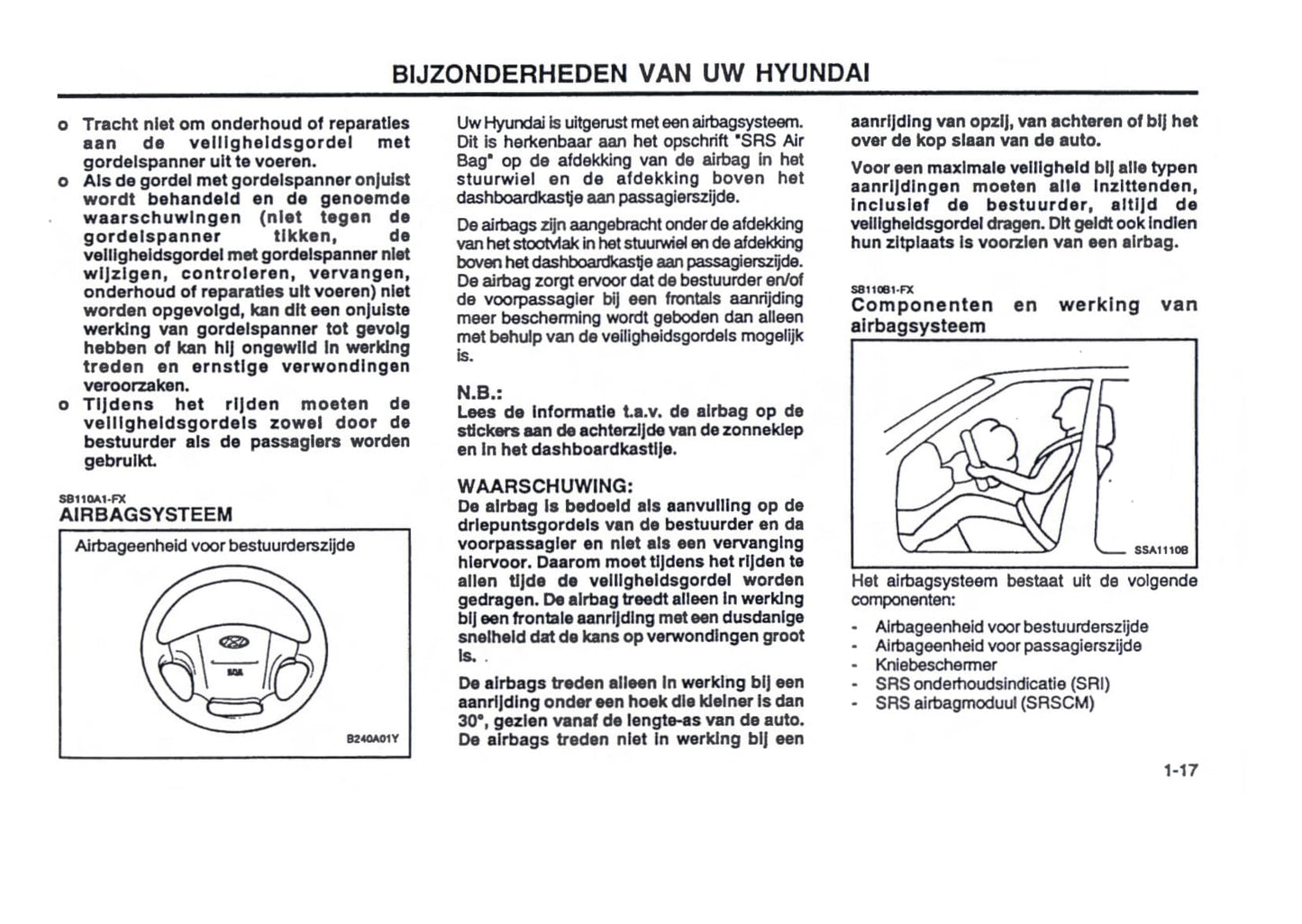 2000-2004 Hyundai Trajet Manuel du propriétaire | Néerlandais