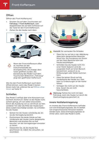 2013-2016 Tesla Model S Bedienungsanleitung | Deutsch