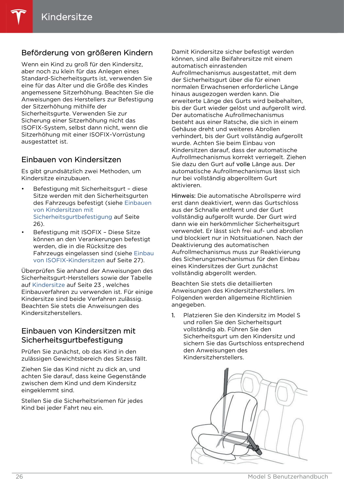 2013-2016 Tesla Model S Owner's Manual | German