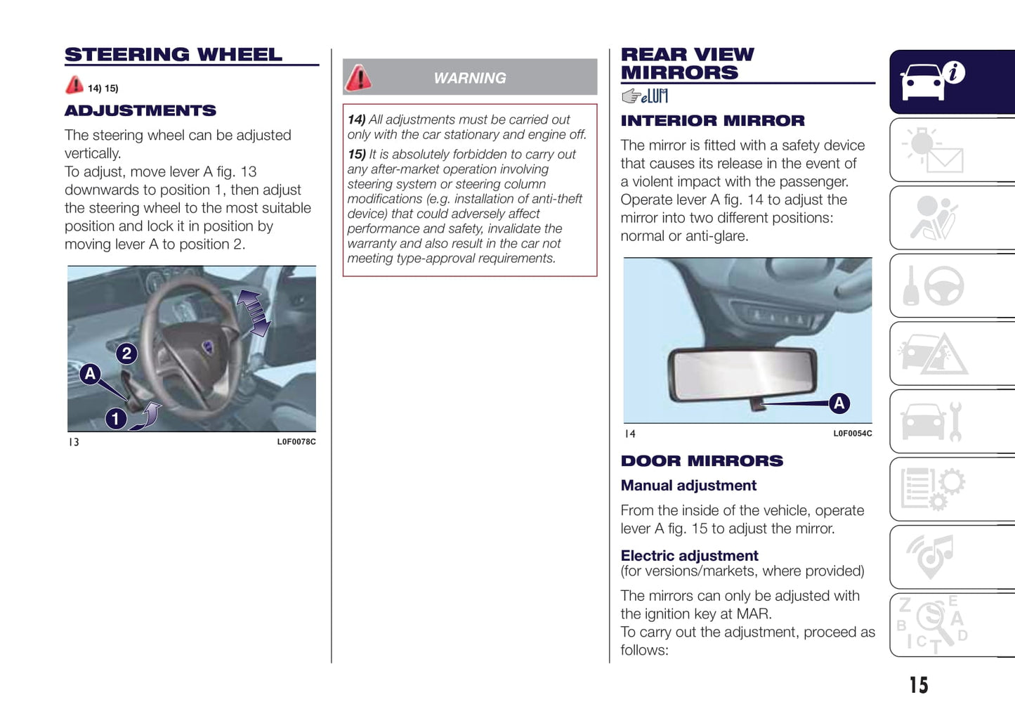 2015-2017 Lancia Ypsilon Owner's Manual | English