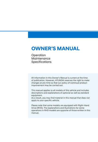 2019-2020 Hyundai Kona Hybrid Owner's Manual | English