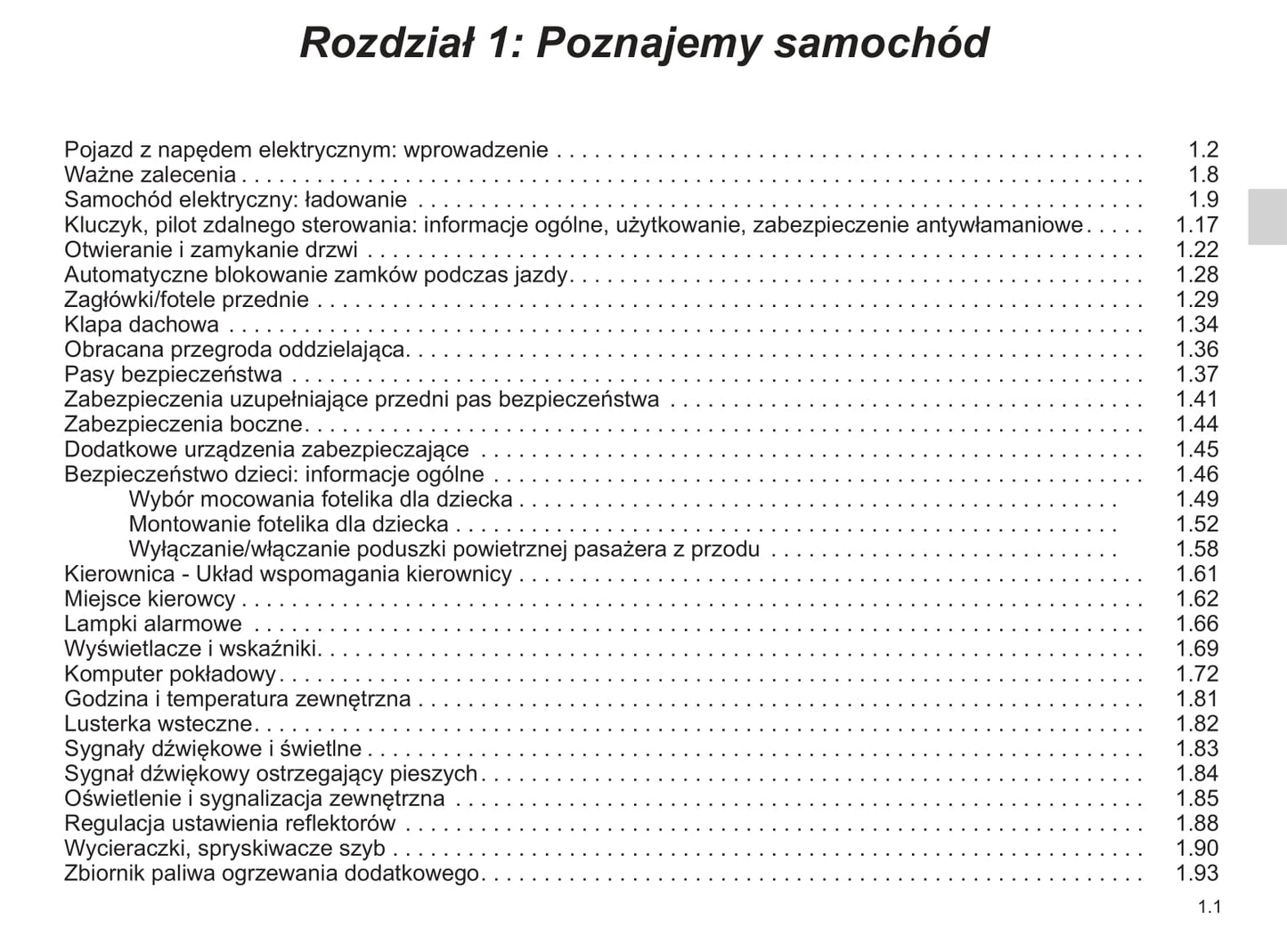 2019-2020 Renault Kangoo Z.E. Owner's Manual | Polish