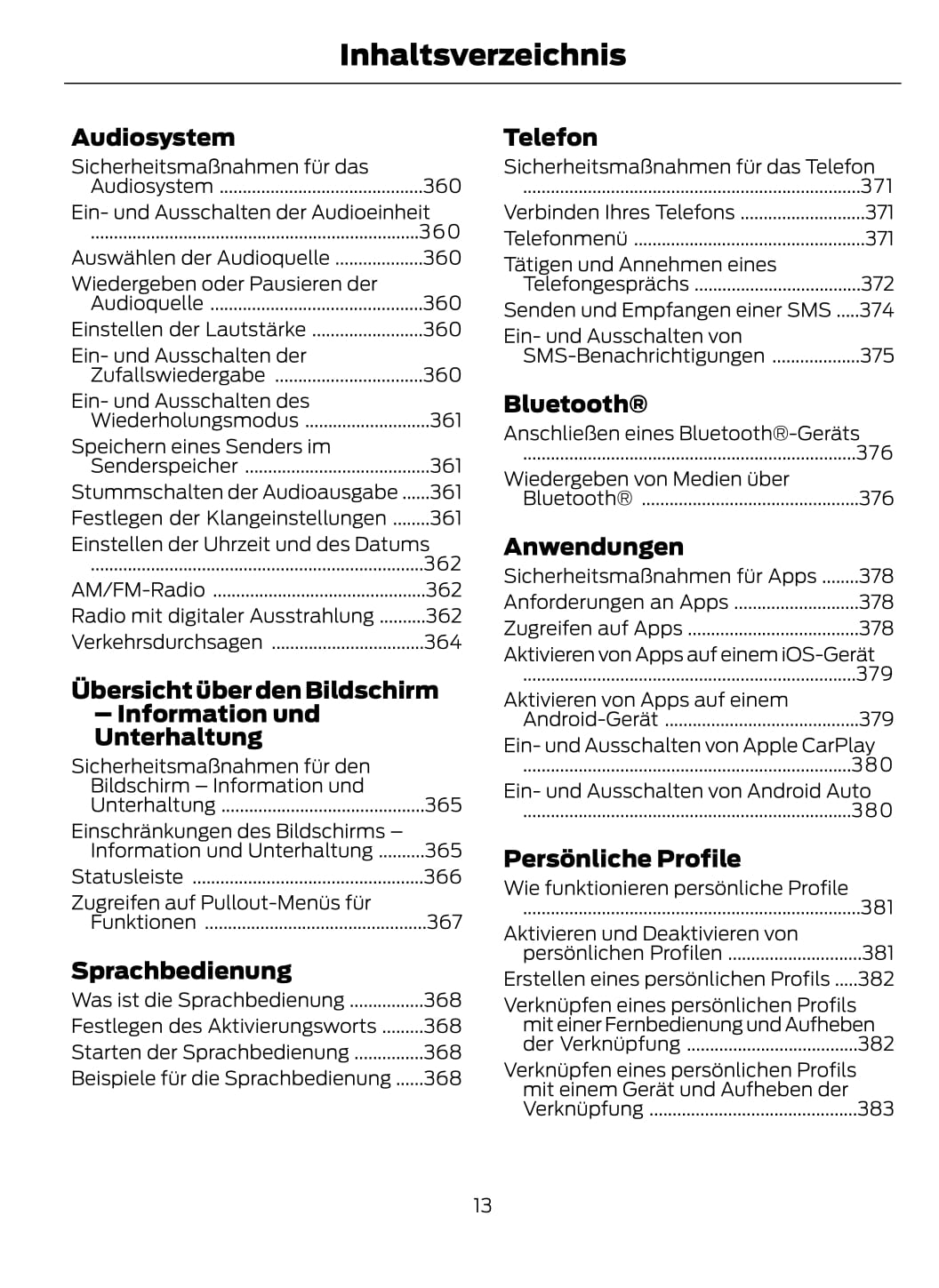 2020-2021 Ford Mustang Mach-E Owner's Manual | German