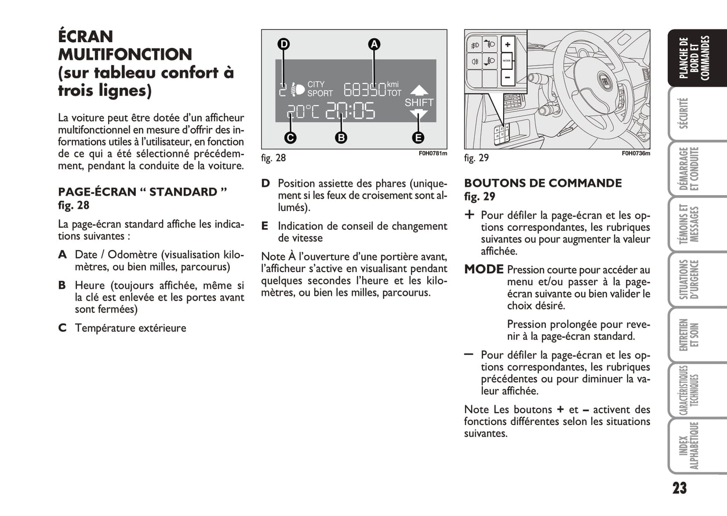 2010-2011 Fiat Idea Owner's Manual | French