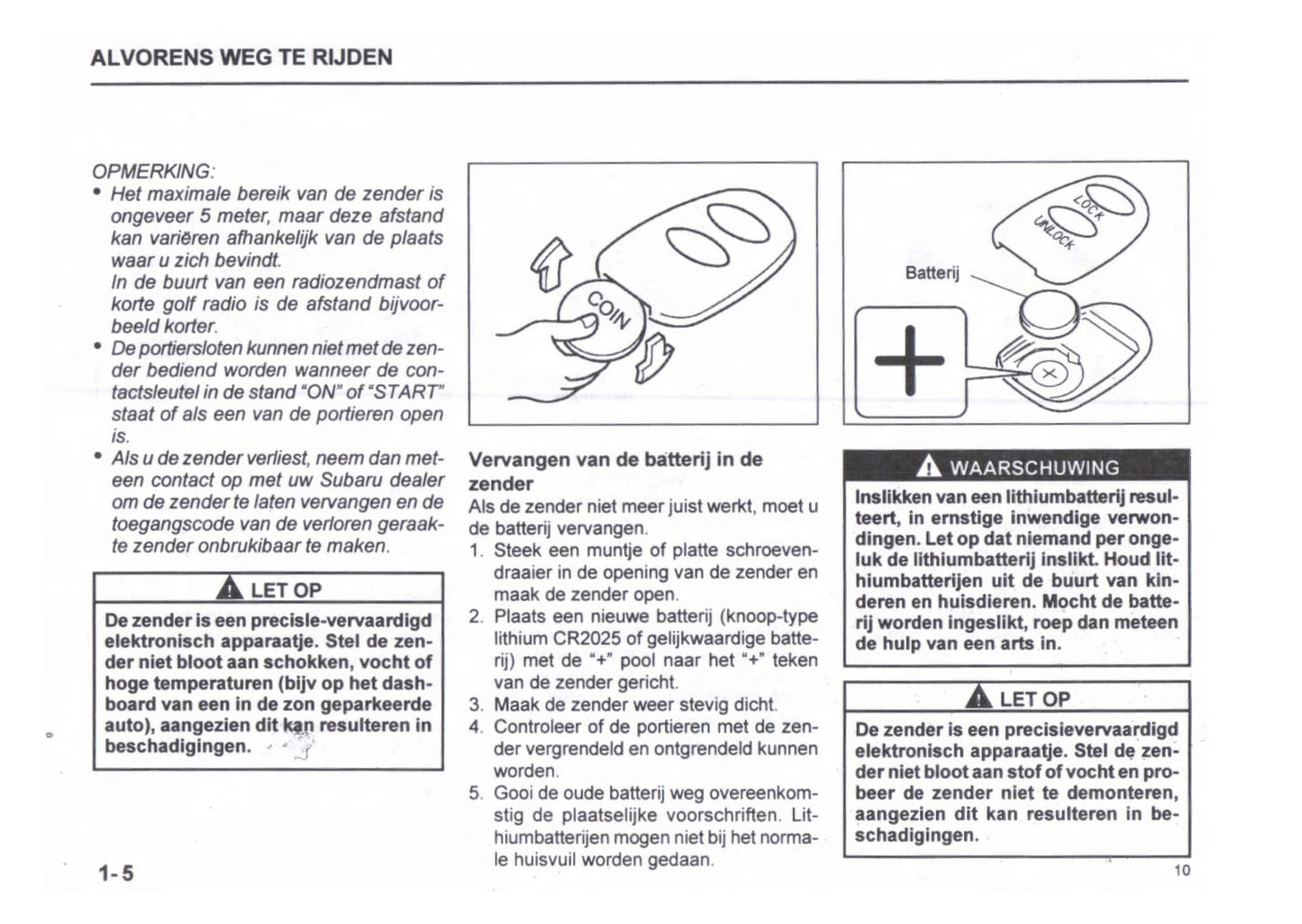 1999-2000 Subaru Justy Gebruikershandleiding | Nederlands