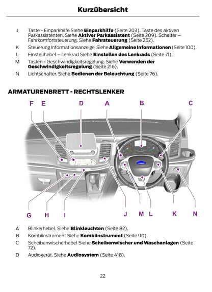 2020-2021 Ford Tourneo Custom / Transit Custom Owner's Manual | German