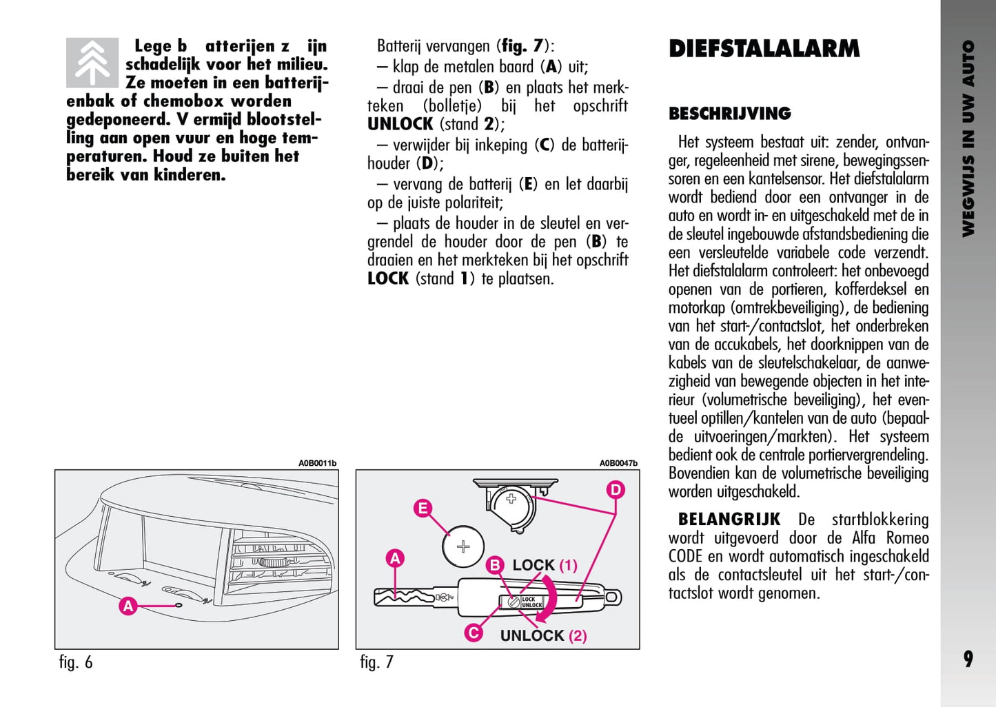 2003-2005 Alfa Romeo 156 Manuel du propriétaire | Néerlandais