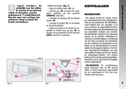 2003-2005 Alfa Romeo 156 Manuel du propriétaire | Néerlandais