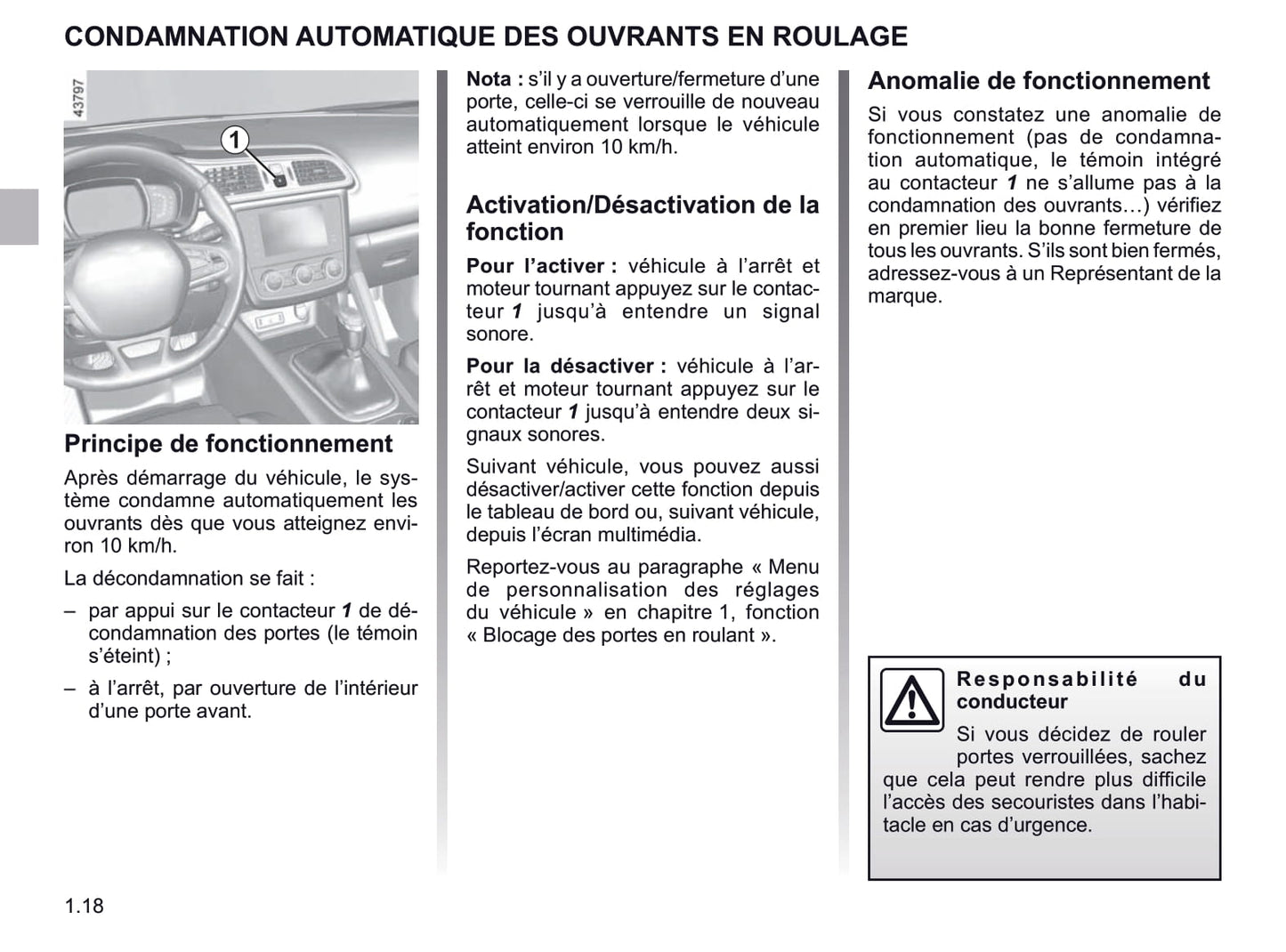 2018-2019 Renault Kadjar Gebruikershandleiding | Frans