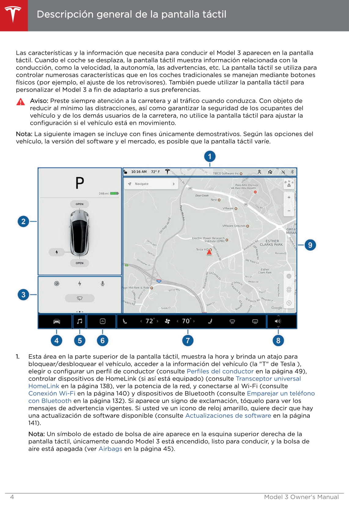 2019 Tesla Model 3 Owner's Manual | Spanish