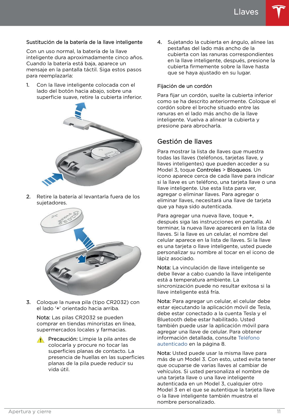 2019 Tesla Model 3 Owner's Manual | Spanish