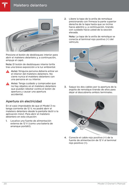 2019 Tesla Model 3 Owner's Manual | Spanish