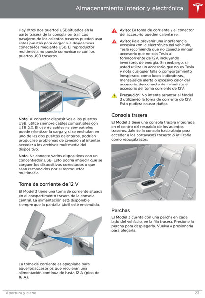 2019 Tesla Model 3 Owner's Manual | Spanish