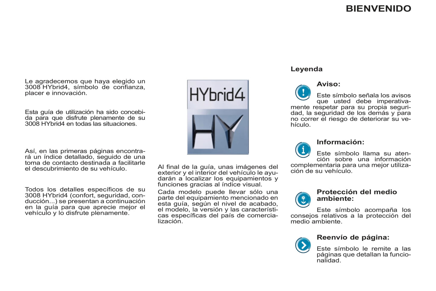 2012-2013 Peugeot 3008 HYbrid4 Manuel du propriétaire | Espagnol