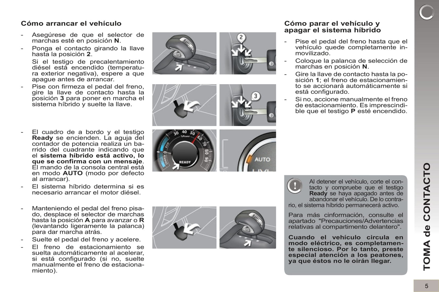 2012-2013 Peugeot 3008 HYbrid4 Manuel du propriétaire | Espagnol