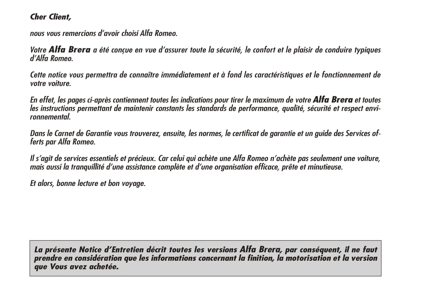 2008-2011 Alfa Romeo Brera Manuel du propriétaire | Français