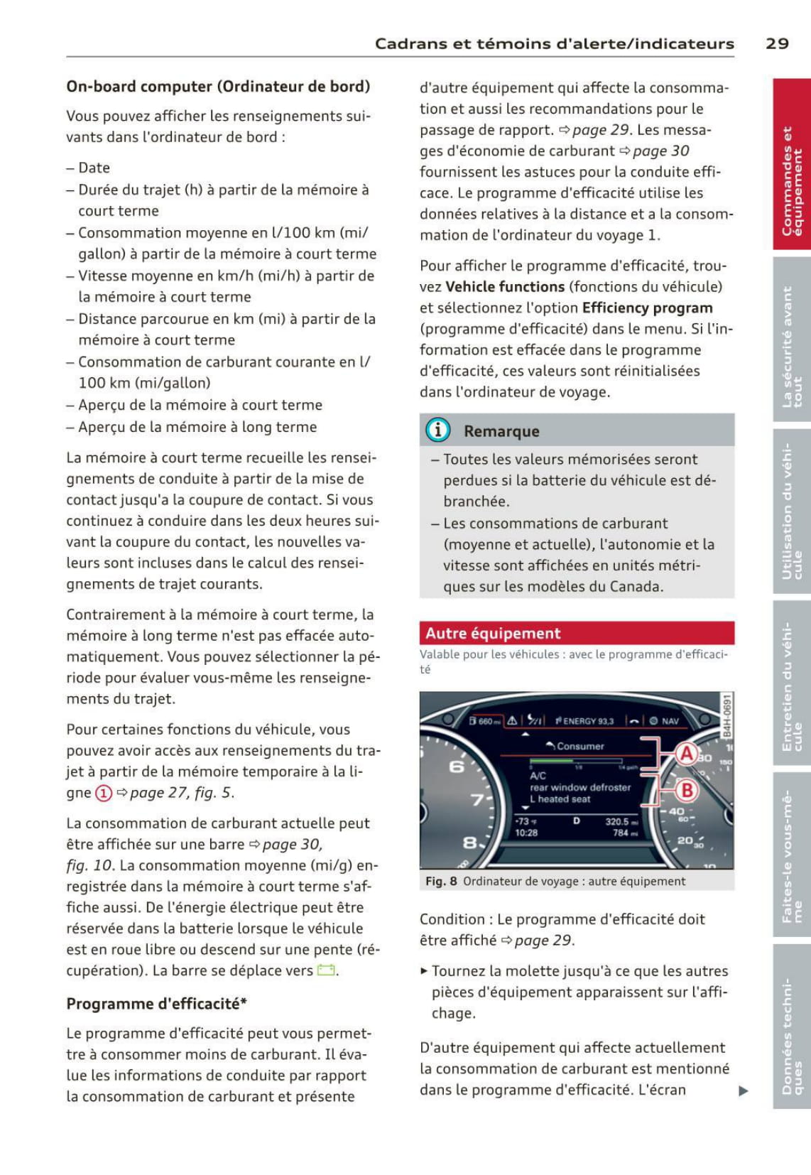 2010-2013 Audi A8/S8 Bedienungsanleitung | Französisch