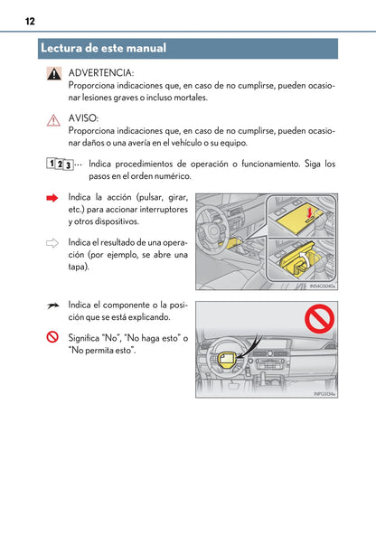 2016-2017 Lexus GS 300h/GS 450h Owner's Manual | Spanish