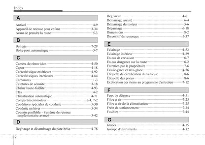 2008-2013 Kia Rondo Manuel du propriétaire | Français