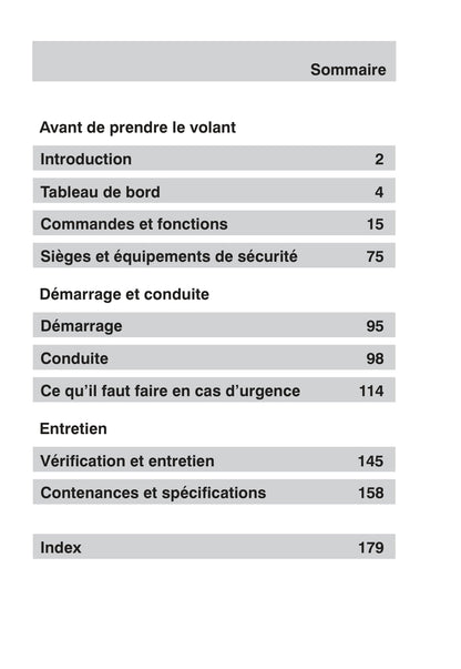 1999-2005 Ford Focus Manuel du propriétaire | Français