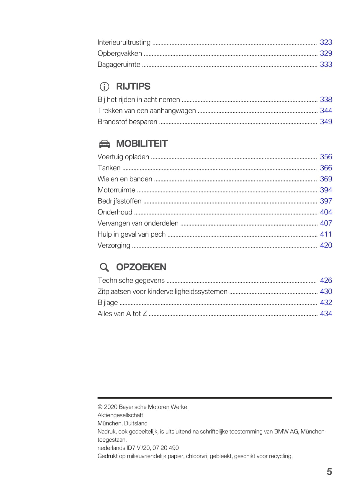 2020-2021 BMW 3 Series Plug-in Hybrid Owner's Manual | Dutch