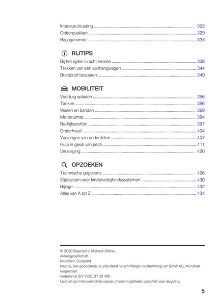 2020-2021 BMW 3 Series Plug-in Hybrid Owner's Manual | Dutch