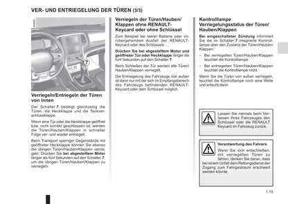 2016-2017 Renault Mégane Owner's Manual | German