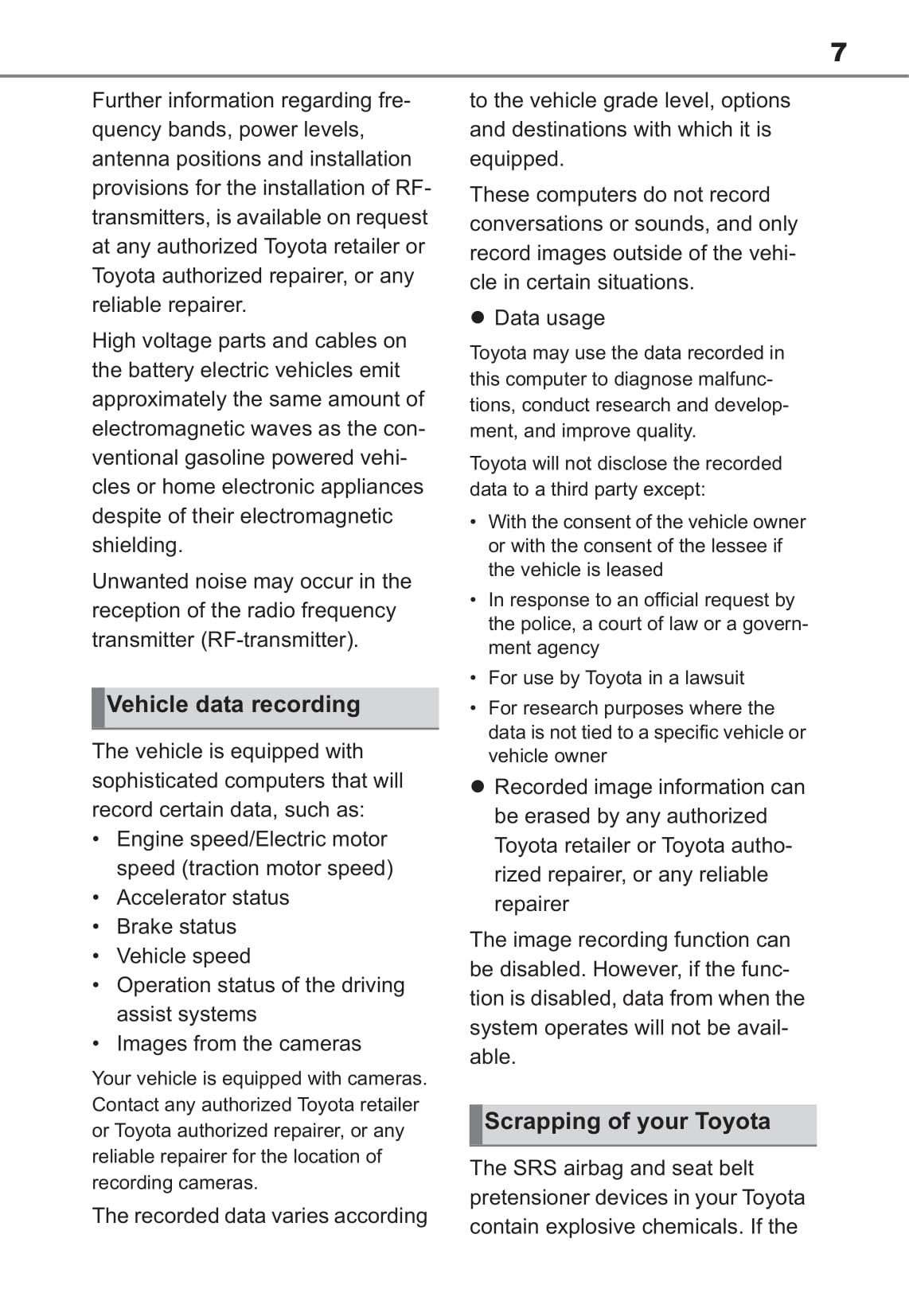 2022-2023 Toyota bZ4X Manuel du propriétaire | Anglais