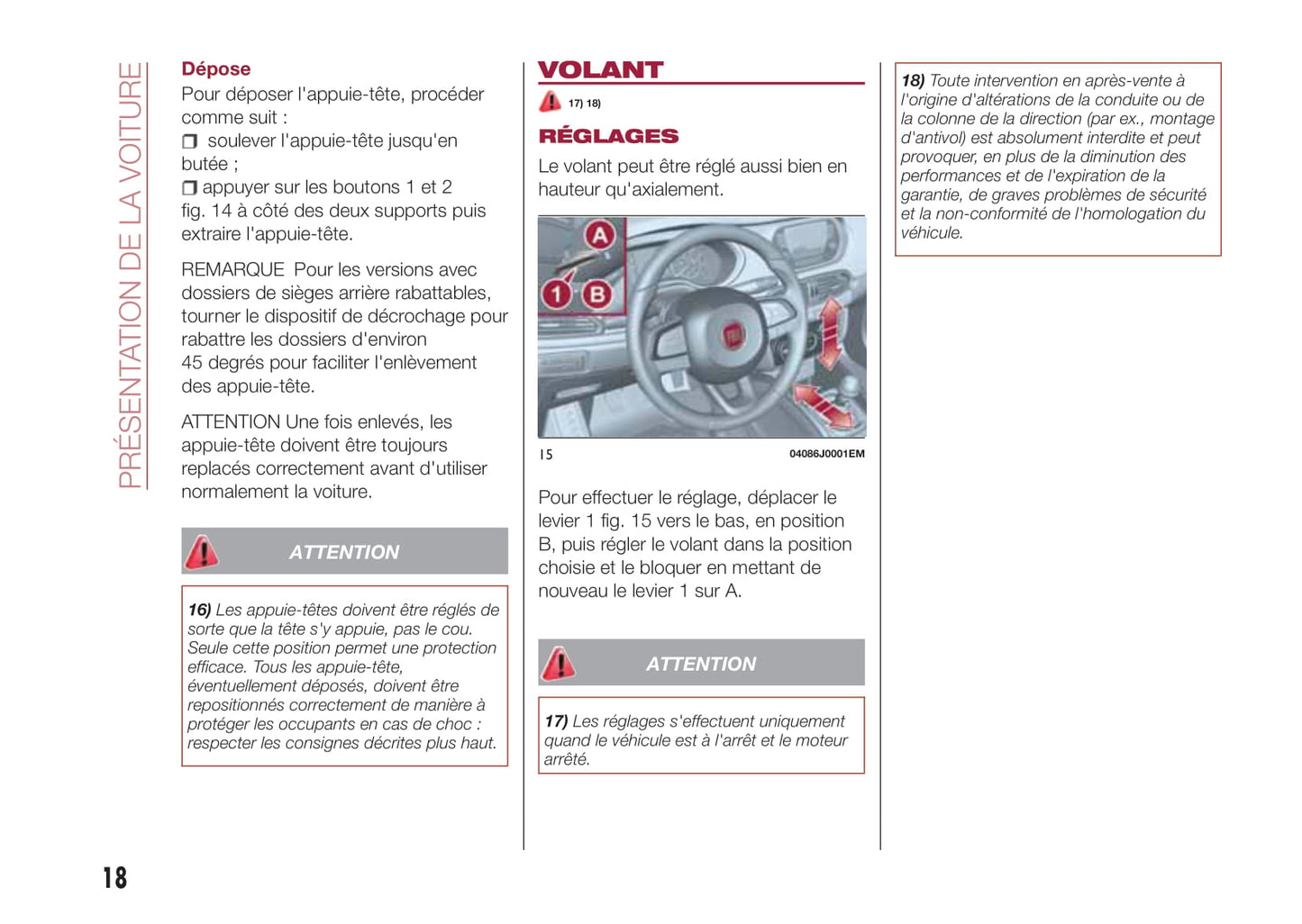 2017-2018 Fiat Tipo Manuel du propriétaire | Français