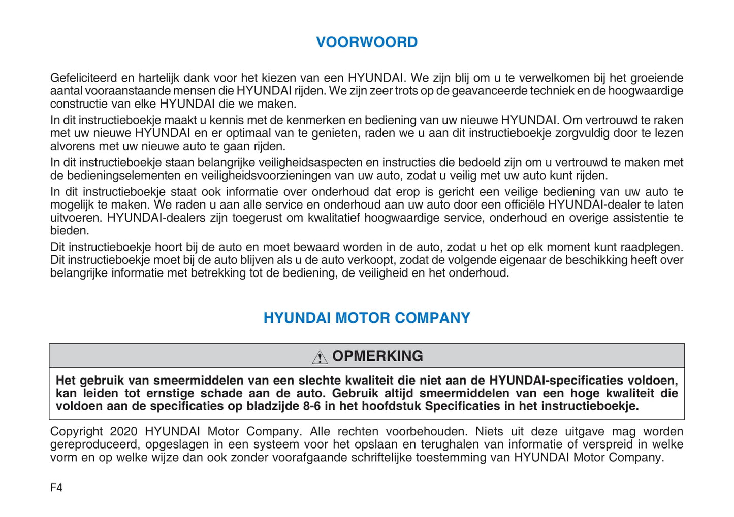 2018-2023 Hyundai Nexo Manuel du propriétaire | Néerlandais