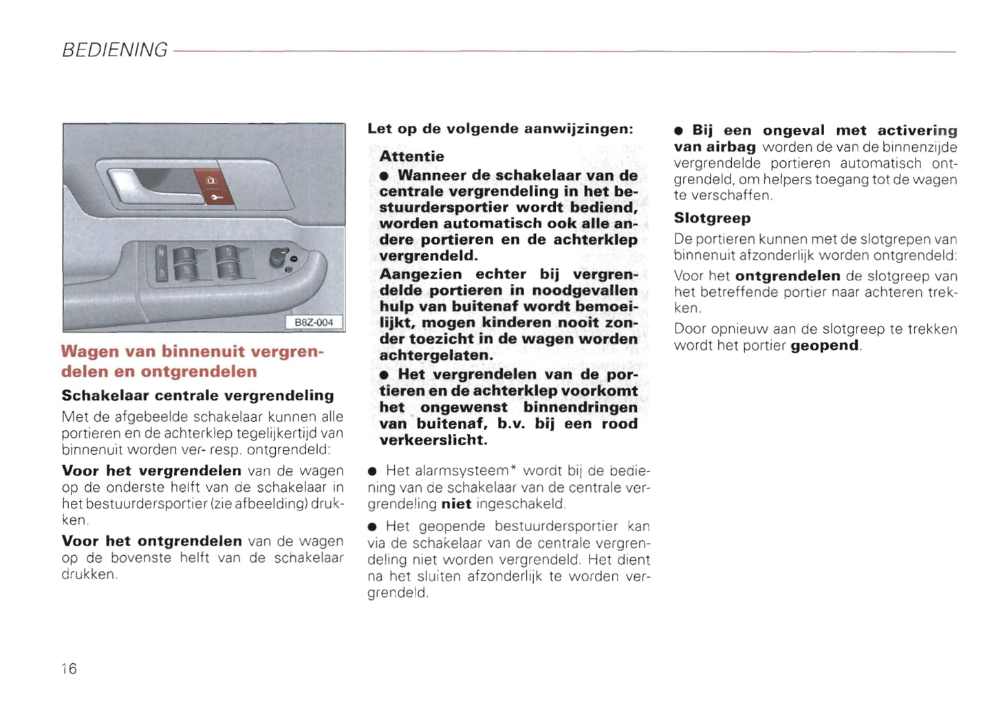 2000-2008 Audi A2 Manuel du propriétaire | Néerlandais