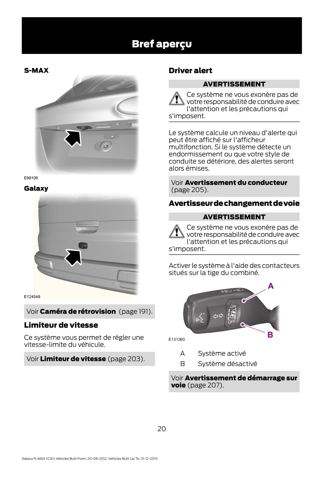 2012-2013 Ford Galaxy / S-Max Gebruikershandleiding | Frans