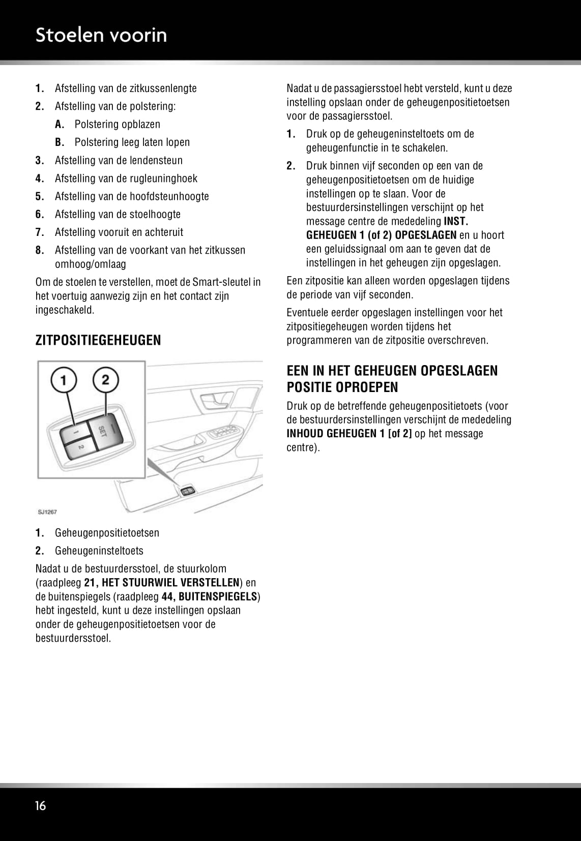 2008-2009 Jaguar XF Owner's Manual | Dutch